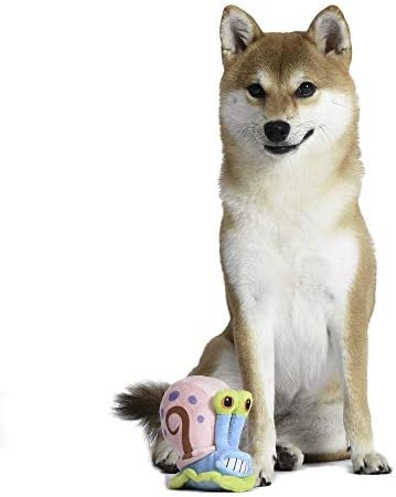 בובספוג מכנס מרובע לחיות מחמד גארי איור החילזון צעצוע כלב קטיפה | צעצוע של כלבים קטנים בגודל 6 אינץ 'למעריצי בובספוג